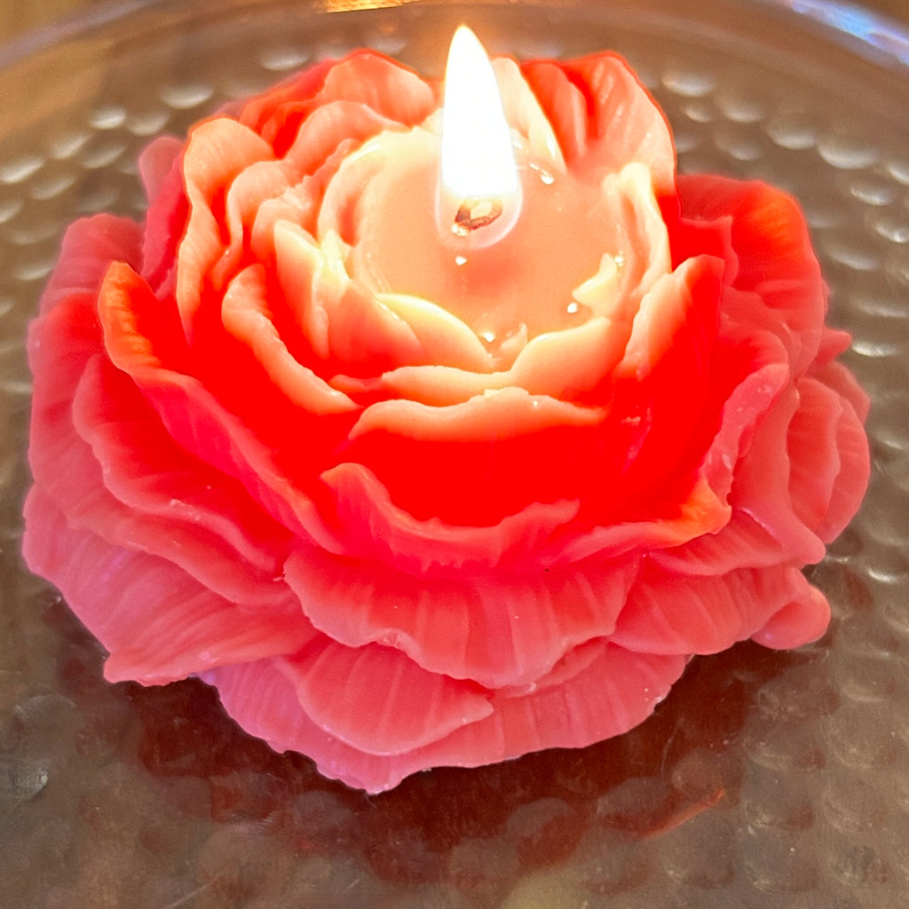 Handmade Peony Candles