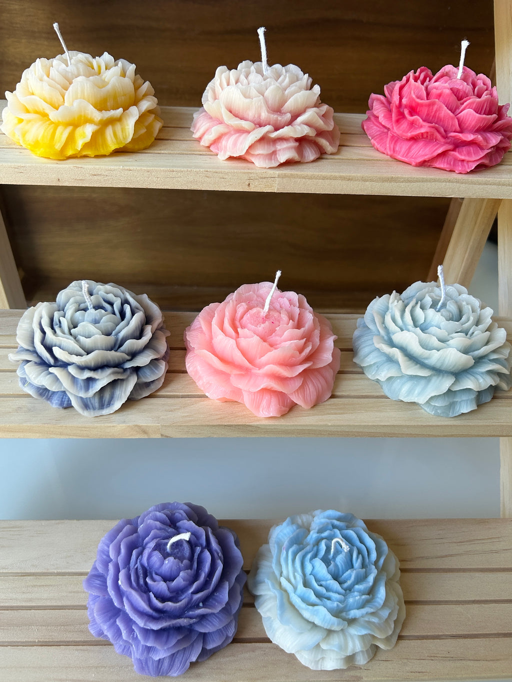Handmade Peony Candles