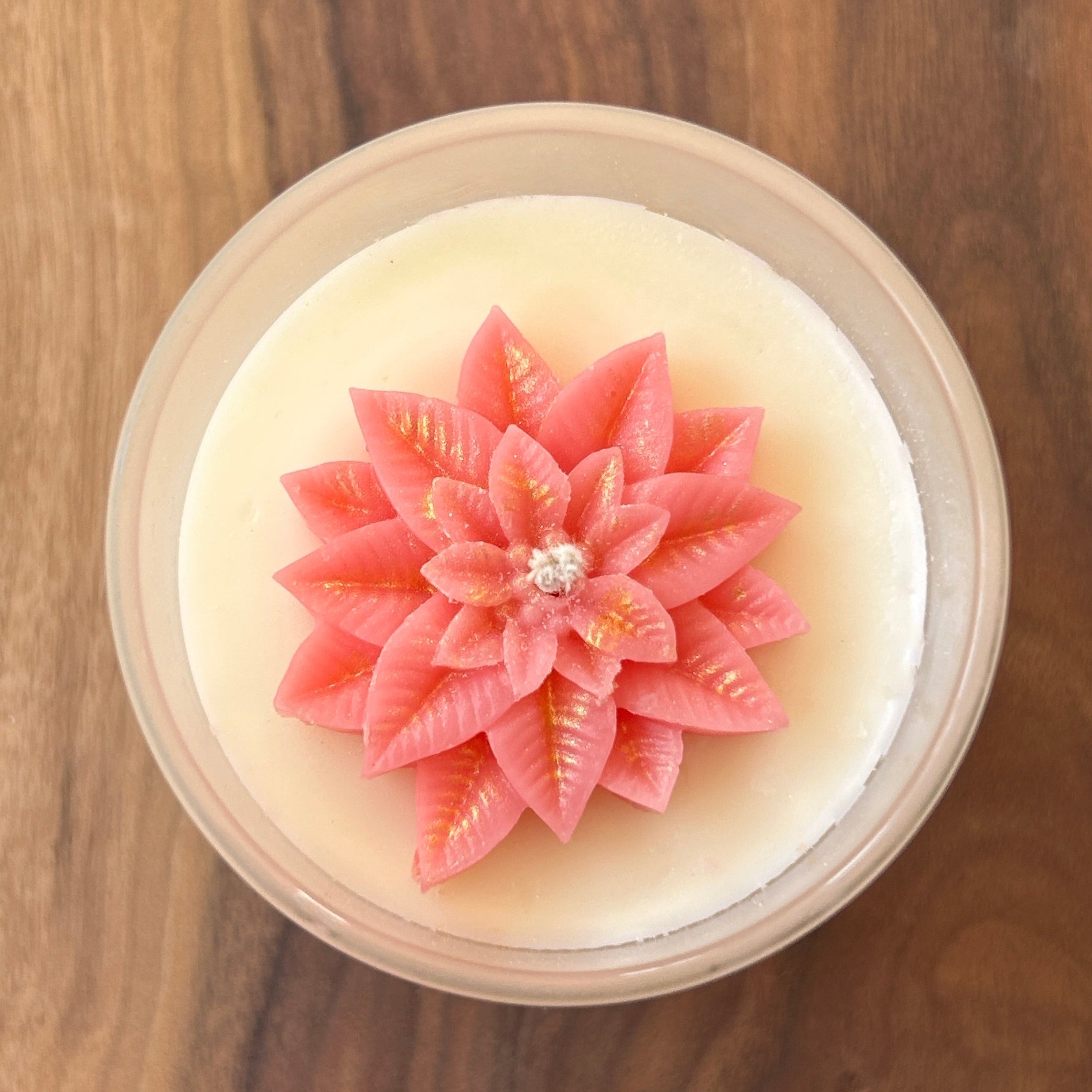 Poinsettia Bloom in Frosted Glass