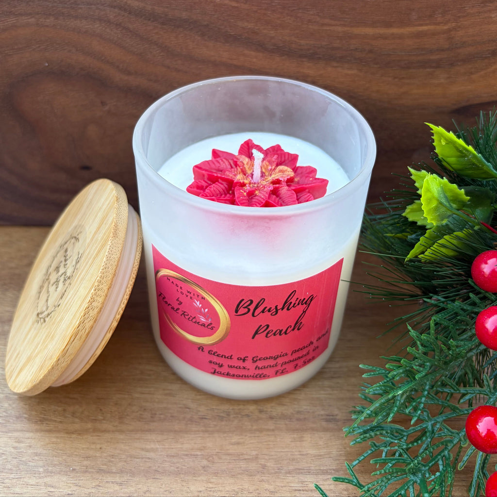 Poinsettia Bloom in Frosted Glass