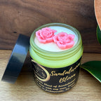 Rose Embeds in Green Glass Jar