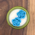 Rose Embeds in Green Glass Jar