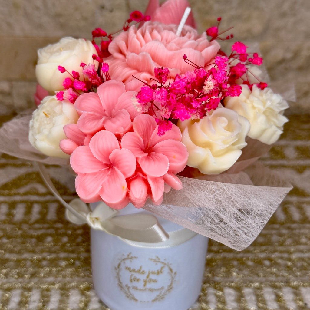 Handmade Floral Candle Bouquet Arrangement (Local Delivery Only)