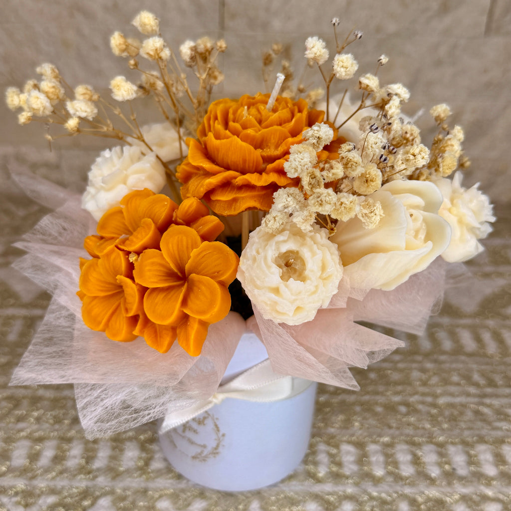 Handmade Floral Candle Bouquet Arrangement (Local Delivery Only)